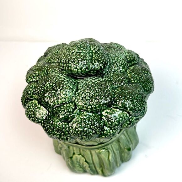 Vintage California Pottery Metlox PoppyTrail Broccoli Cookie Jar Canister - Picture 9 of 11
